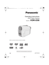 Panasonic VDRD50 Operating instructions