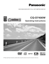Panasonic CQD7400W Operating instructions