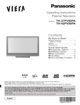 Panasonic TH42PV80PA Owner's manual