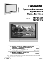 Panasonic TH50PX20UP User manual