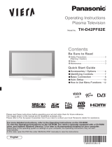 Panasonic THD42PF82E Quick start guide