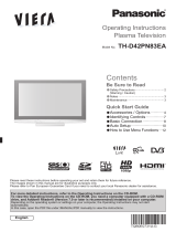 Panasonic THD42PN83EA Quick start guide