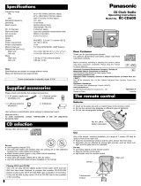 Panasonic RCCD600 User manual