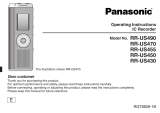 Panasonic RRUS430 Operating instructions