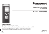 Panasonic RRXS600E Operating instructions