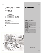 Panasonic RXD27 User manual