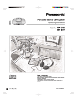 Panasonic RXD27 - RADIO CASSETTE W/CD Operating instructions