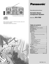Panasonic RXVT80 Operating instructions