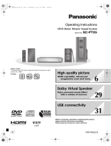 Panasonic SC-PTX5 Owner's manual