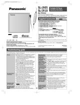Panasonic SLJ910 Owner's manual