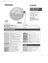 Panasonic SL-SV570 Operating instructions