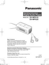 Panasonic SVMP020 Operating instructions
