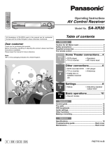 Panasonic SA-XR30 User manual