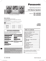 Panasonic SCAK350 User manual