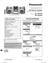 Panasonic SCAK240 Owner's manual