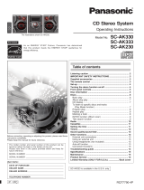 Panasonic SCAK333 User manual