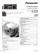Panasonic SCAK330 Owner's manual