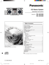 Panasonic SCAK230 User manual