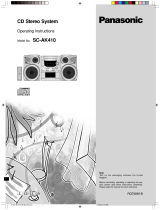 Panasonic SAAK410 - MINI HES W/CD PLAYER Owner's manual