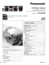 Panasonic SCAK630 Operating instructions