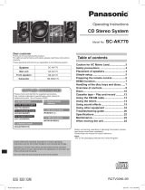 Panasonic SA-AK770 User manual