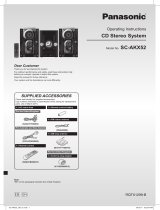 Panasonic SC-AKX52 Operating instructions