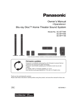 Panasonic SCBTT105EG Operating instructions