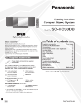 Panasonic SCHC30DBEB Owner's manual