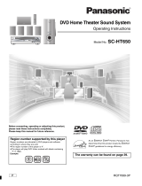 Panasonic SAHT650 - RECEIVER W/5-DISK DV Owner's manual