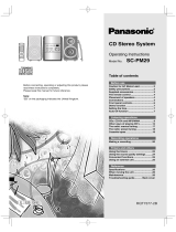Panasonic SCPM29 Operating instructions