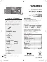 Panasonic SCPM38DBEB Owner's manual