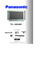 Panasonic TX32E40D Operating instructions
