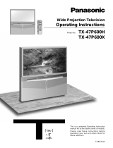 Panasonic TX47P600X Operating instructions
