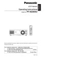 Panasonic PT-AE900U User manual