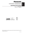 Panasonic PT-LM1E Operating instructions