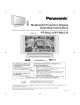 Panasonic PT-50LC13 - 50" Rear Projection TV User manual