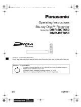 Panasonic DMR-BCT650 Owner's manual