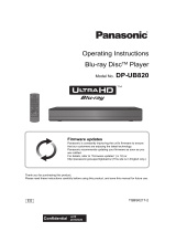 Panasonic DPUB820EG Operating instructions
