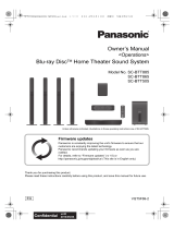 Panasonic SCBTT505EG Owner's manual