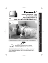 Panasonic AG513F - COMBINATION VCR/TV User manual