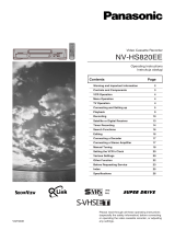 Panasonic NV-HS820EE Owner's manual