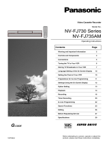 Panasonic nv fj 730 Owner's manual