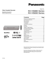 Panasonic NVHS830EE User manual