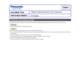Panasonic TX32LXD70 Owner's manual