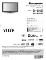 Panasonic TXL37U10E Quick start guide