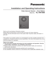 Panasonic VN1500ML Operating instructions