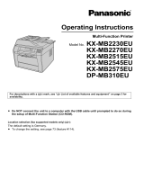 Panasonic DPMB310EU Operating instructions