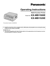 Panasonic KXMB1500E Operating instructions