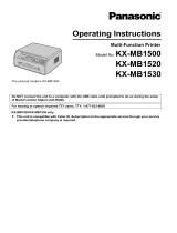 Panasonic KXMB1520 Operating instructions