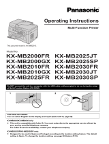 Panasonic KXMB2025SP Operating instructions